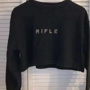 Rifle expression vintage long sleeve crop top size medium